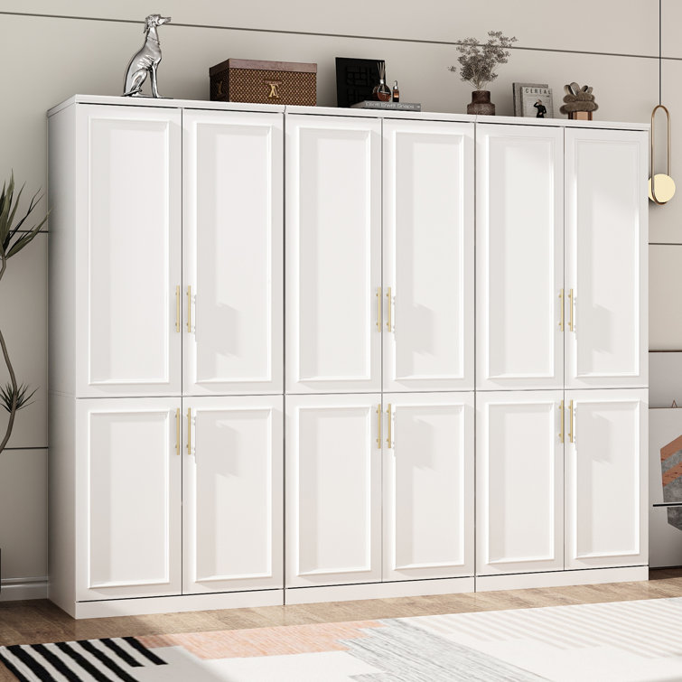 Aunya 74.8'' H X 95.1'' W X 19.3'' D 12 Doors Armoire